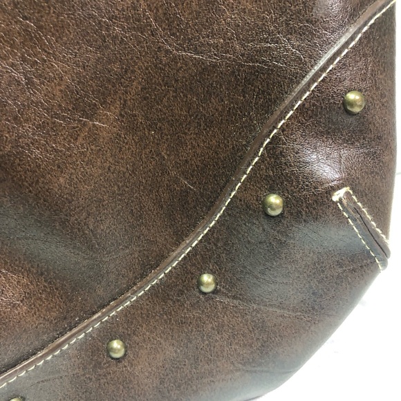 Vintage faux brown leather Shoulder bag - Picture 8 of 14